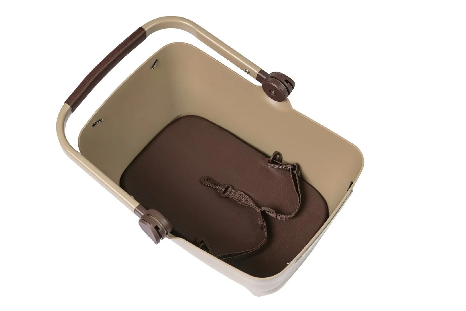 Basil BUDDY DOG Bicycle Basket MIK (Rear) - Biscotti Brown - Image 4