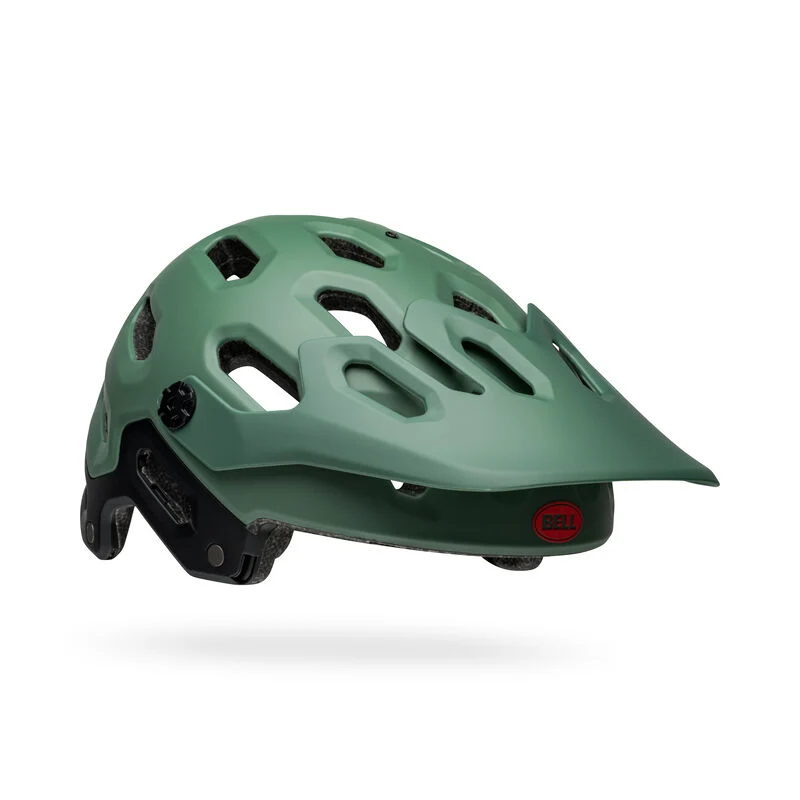 Bell Super 3R (MIPS) MTB Helmet - Matt Dark Green / Infrared - Image 8