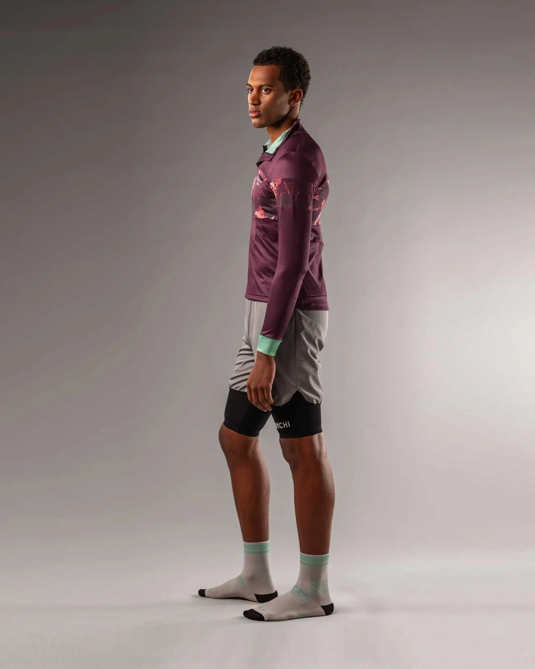 Bianchi Lifestyle Gravel Thermo Long Sleeve Jersey Large - Flowers - Image 2