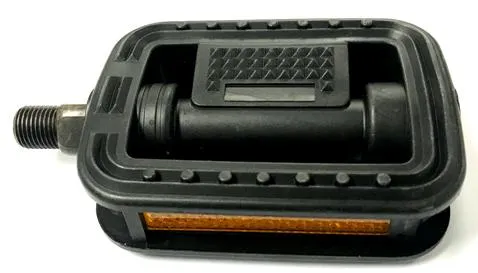 BikeLane PEDALS 1/2" One pc PP for 20" bike - Black