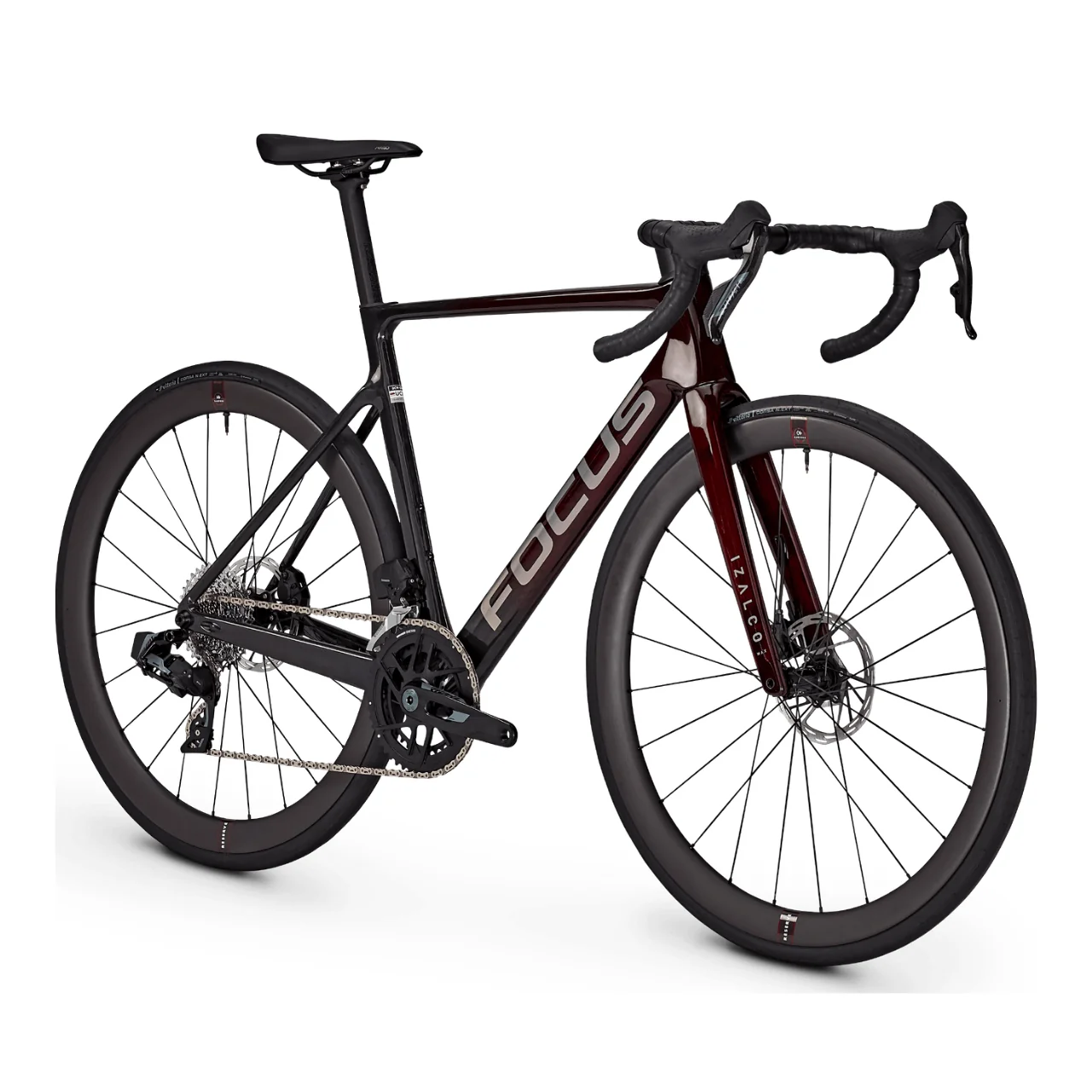 Focus Izalco Max 8.9 Road Bike - Red Tinted & Black Metalllic - Image 2