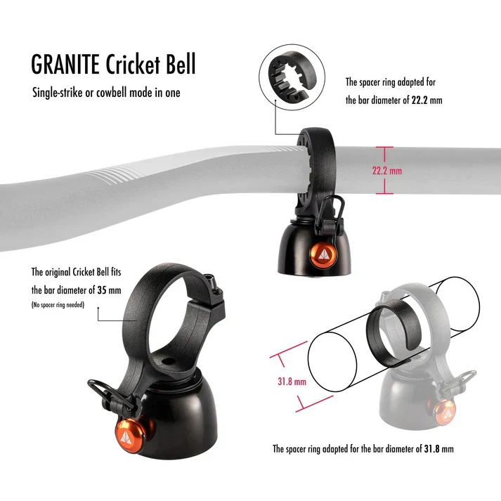 Granite Design Cricket Cycling Bell - Image 4