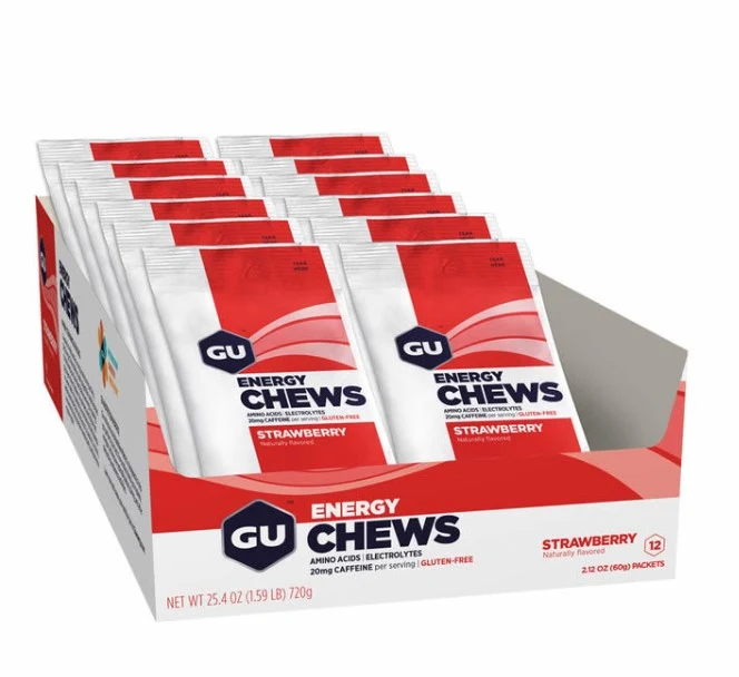 GU Energy Chews, Strawberry Flavour (Sold Individually)