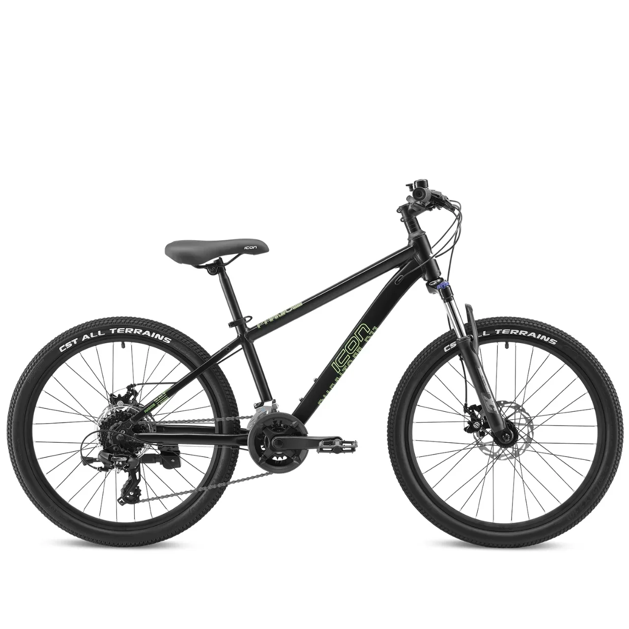 Icon Phantom 24" Kids Mountain Bike - Black