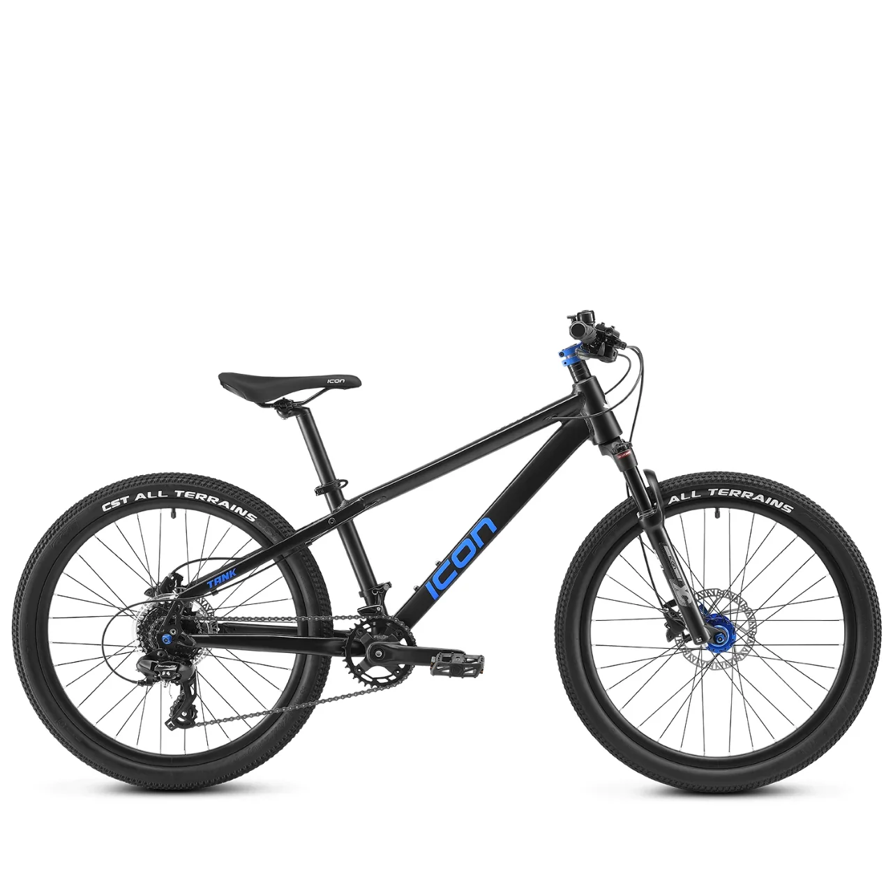 Icon Tank 24" Kids Mountain Bike - Black Blue