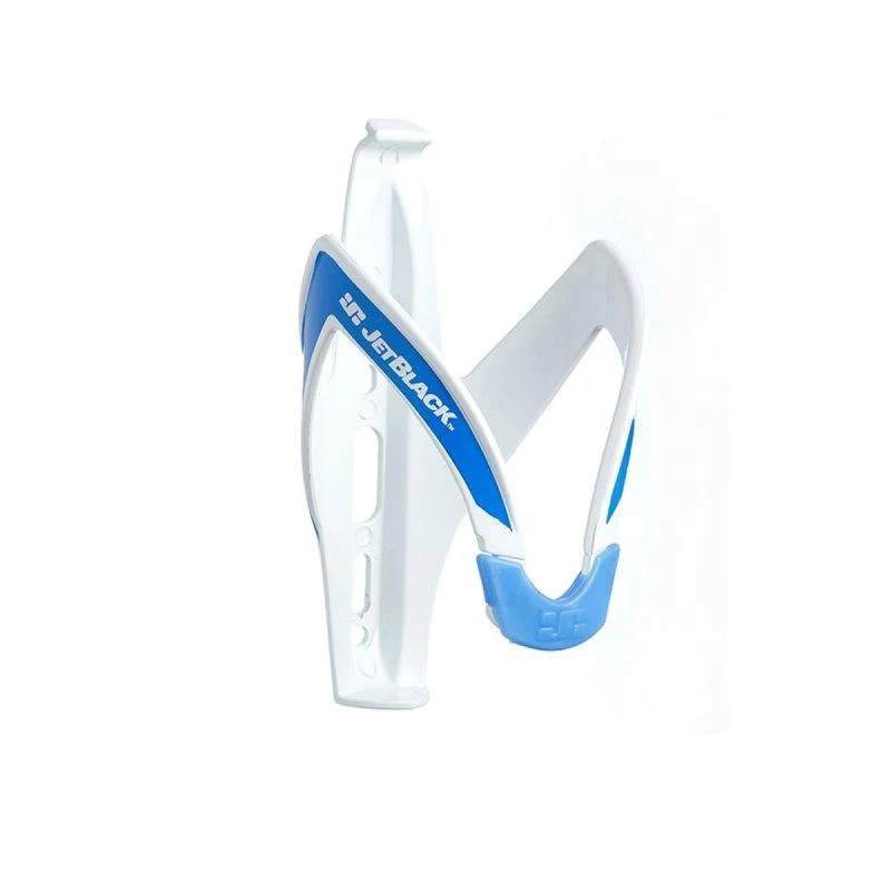 JetBlack Lightweight Bottle Cage - White / Blue