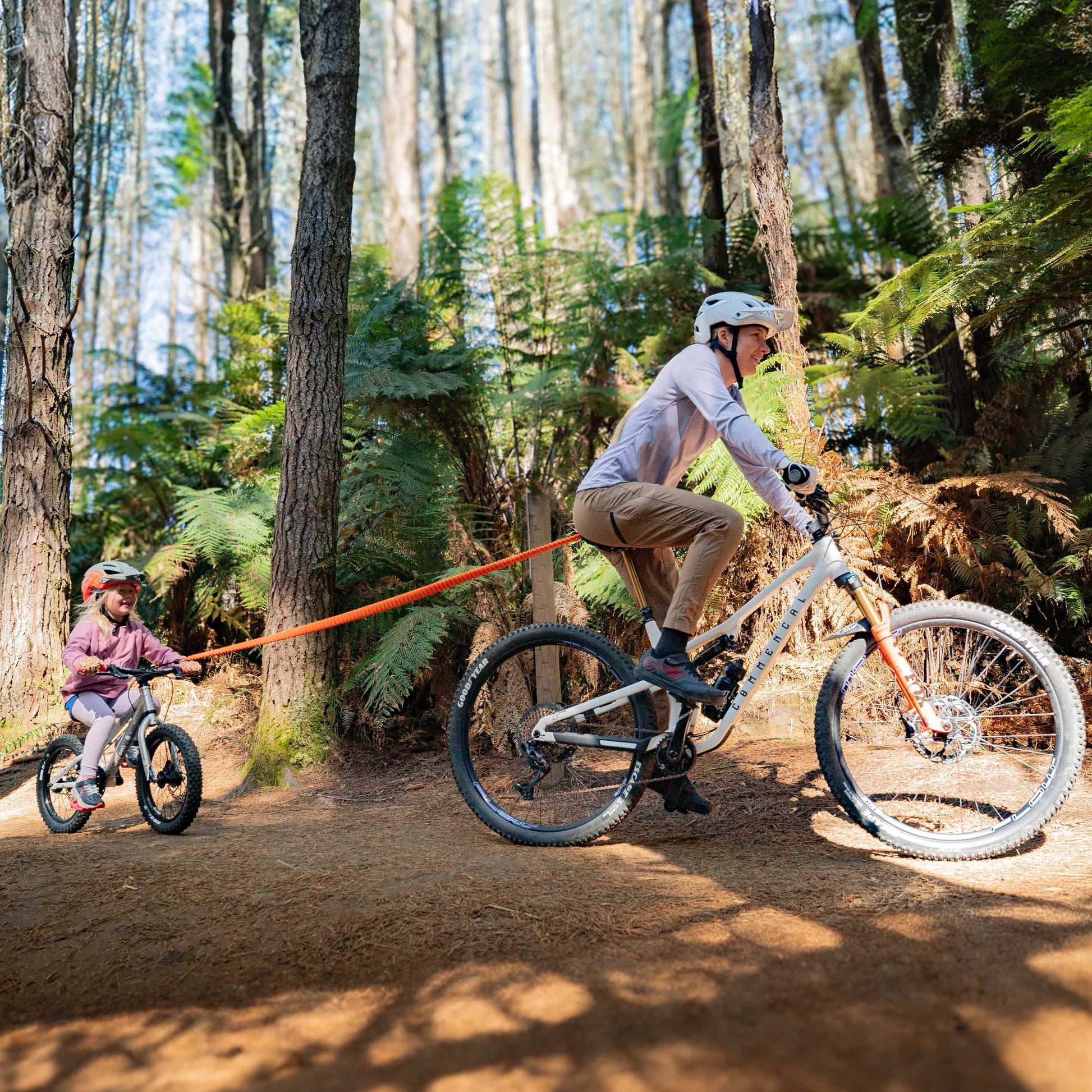 Kids Ride Shotgun MTB Tow Rope - Orange - Image 2