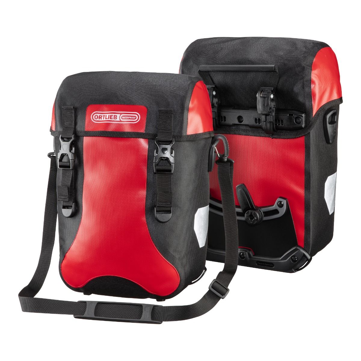 ORTLIEB Sport-Packer Waterproof Bike Pannier Bags (Pair) - Red-Black
