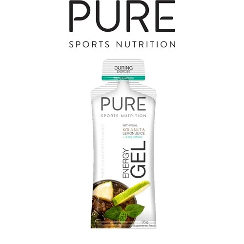 PURE Sports Nutrition Energy Gel - Kola Nut & Lemon Juice w/Caffeine - 35g