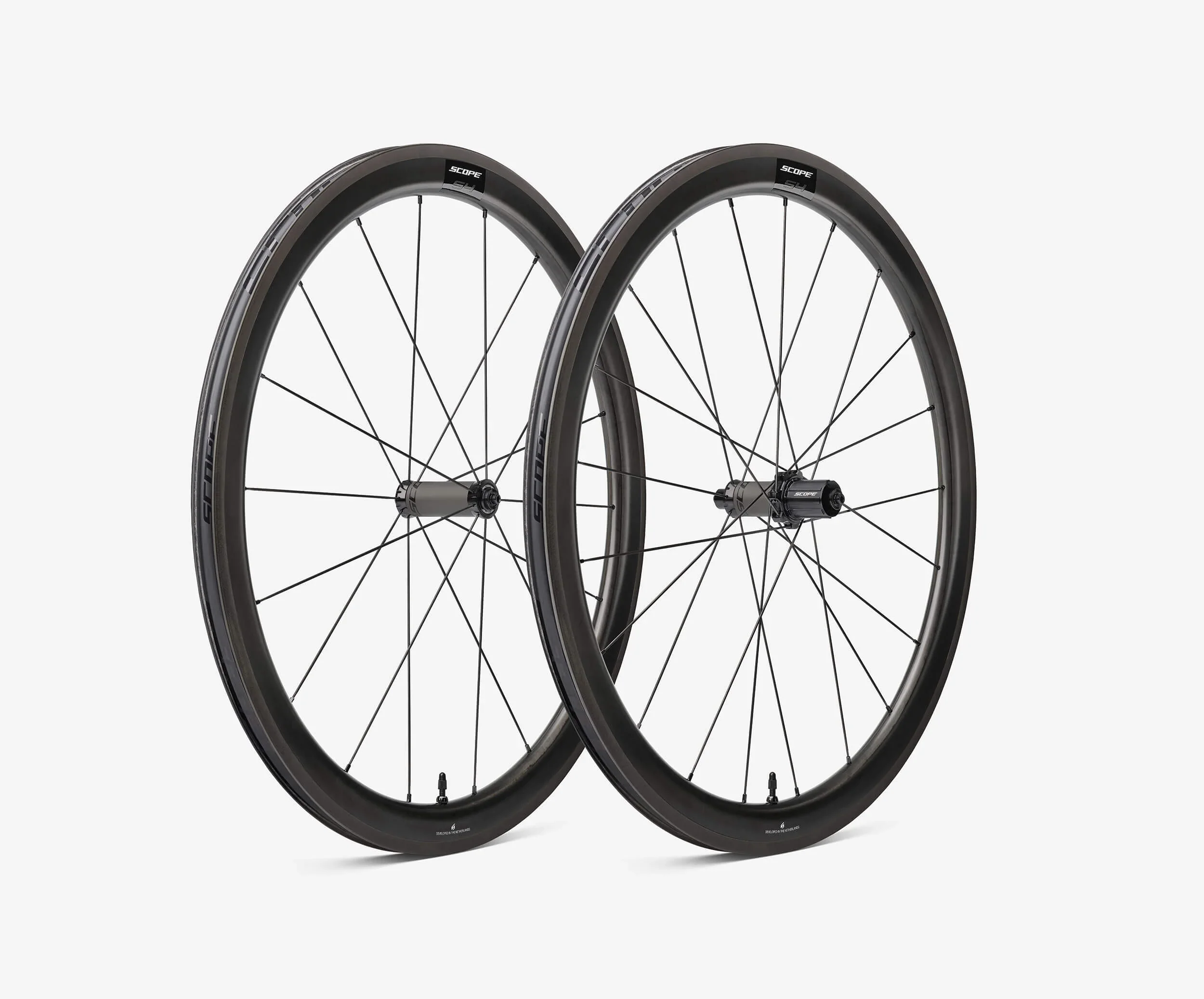 Scope S4 Rim Brake Wheels Set - Black (Campagnolo)