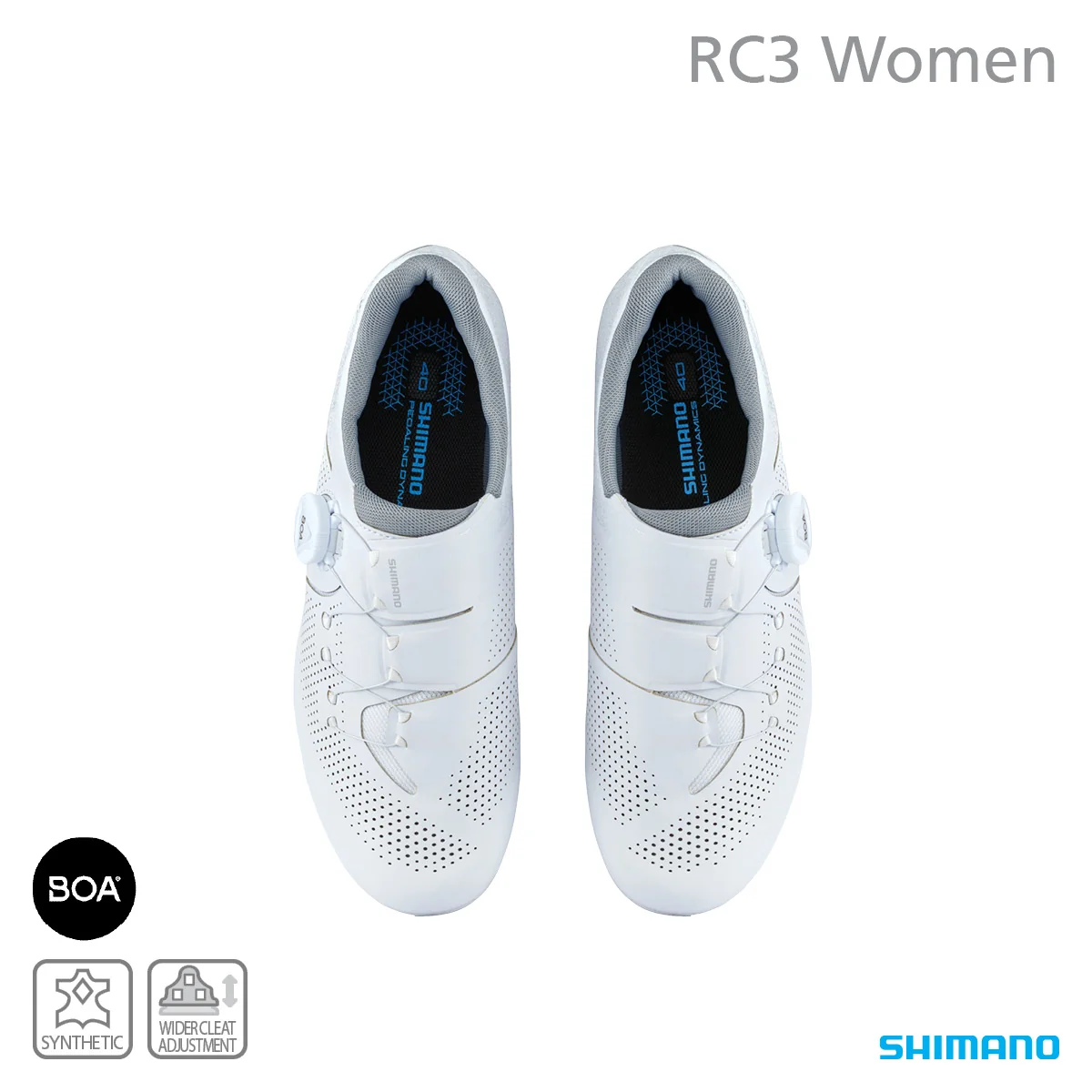 Shimano SH-RC302 Ladies SPD Road Shoe - White - Image 4