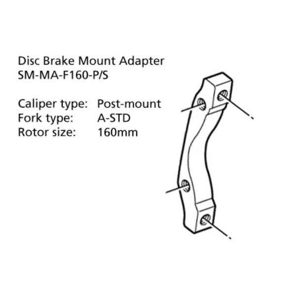 Shimano SM-MA-F160-PS Adapter 160mm Caliper: Post Mount: A-STD FRONT