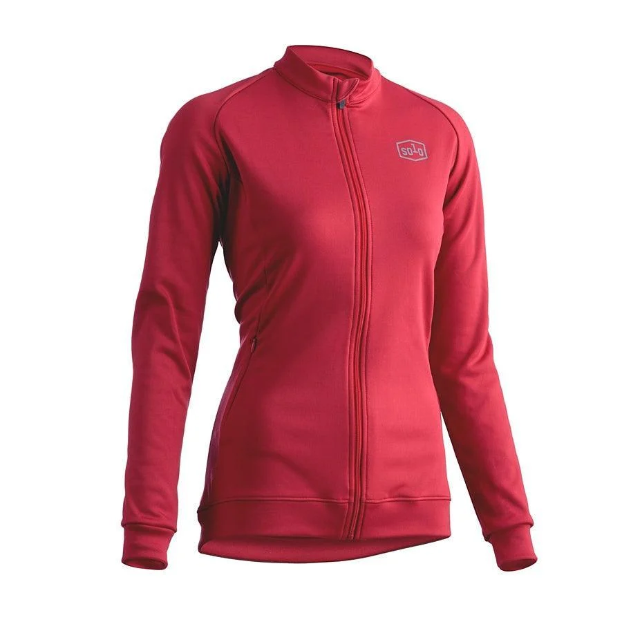 SOLO Red Womens Winter Long Sleeve Jersey
