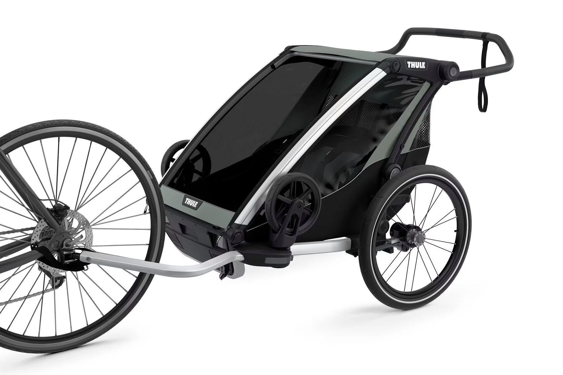 Thule Chariot Lite Multisport Bike Trailer - Aluminum/Agave - Image 2
